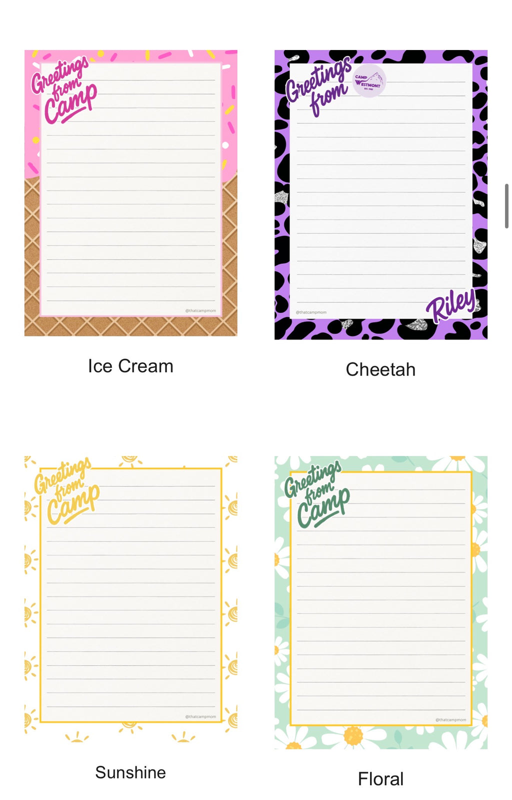 Camp Stationery