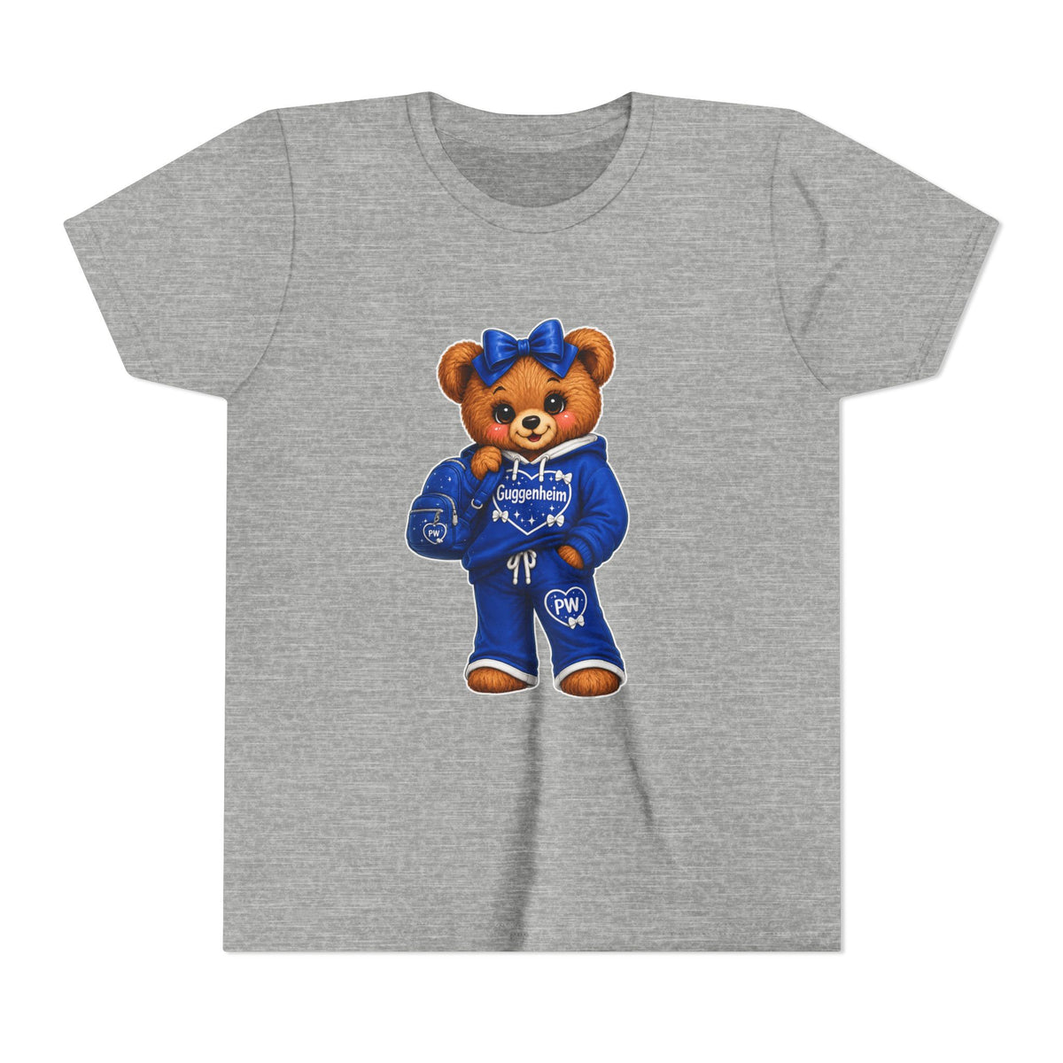 Kids Teddy School Bear Tee — Personalize for Your School/Camp or Team name and colors!