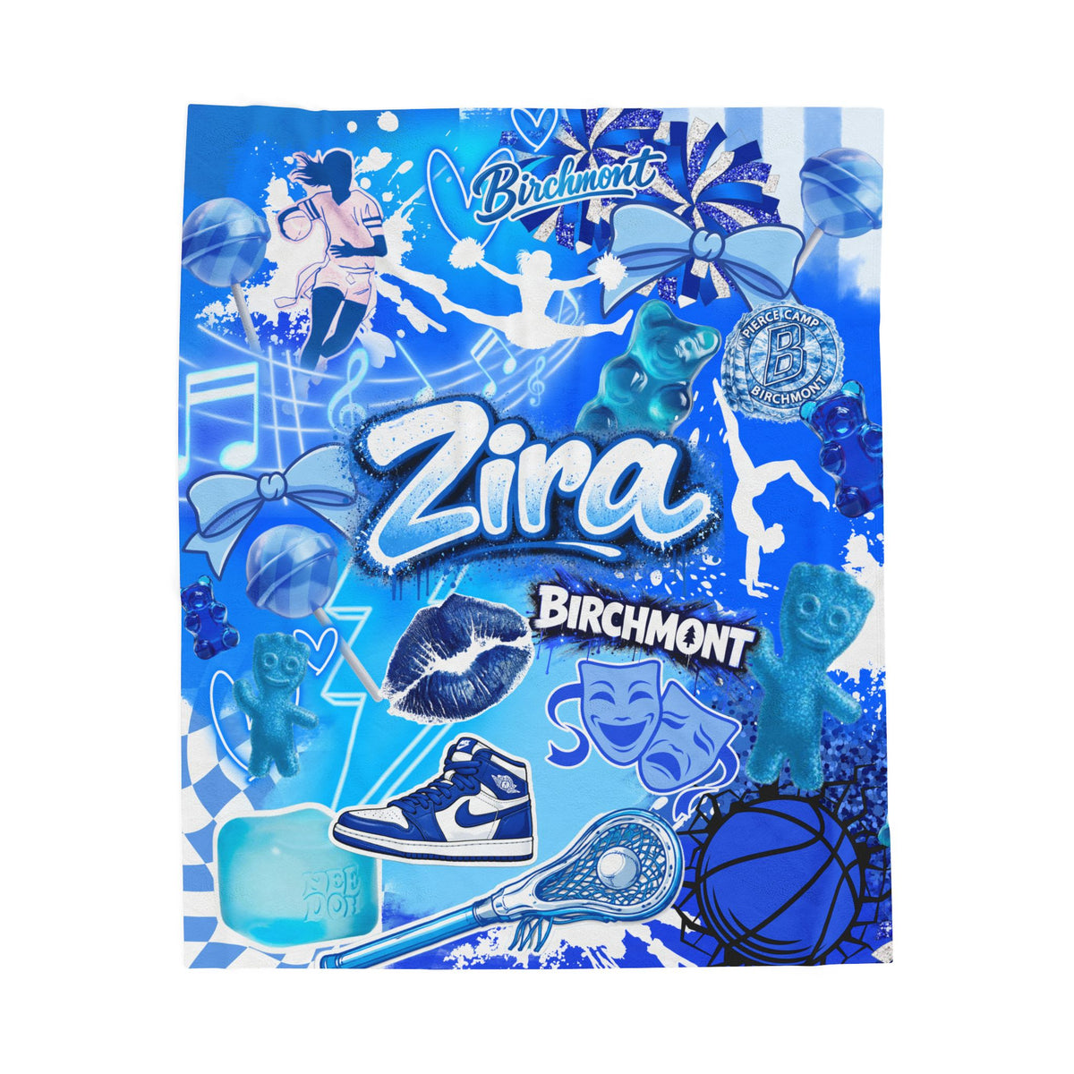 Favorite Color Blue - Personalized Blanket