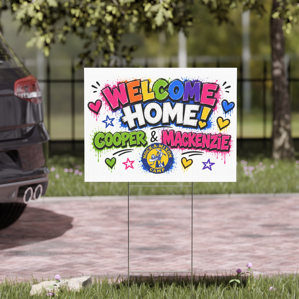 Personalized Welcome Home Yard Sign example