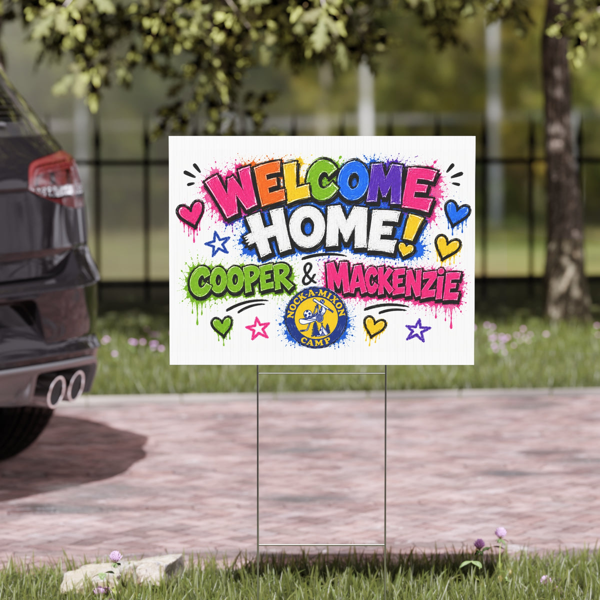 Personalized Welcome Home Yard Sign example