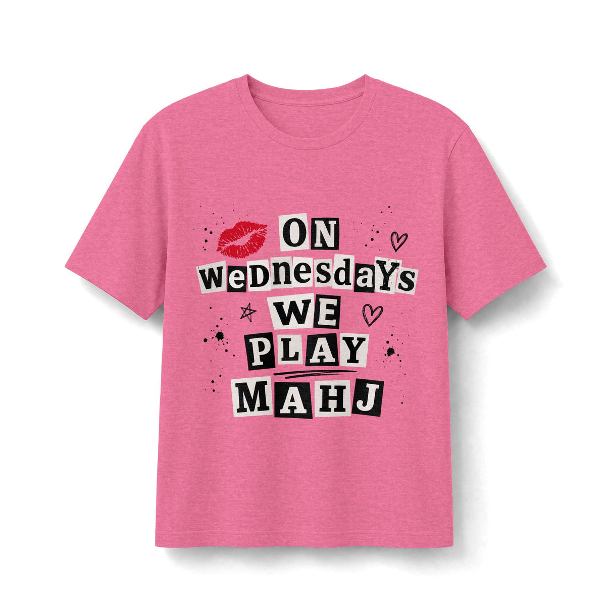 Mahjong Tee — "On Wednesdays We Play Mahj" Casual Graphic Shirt