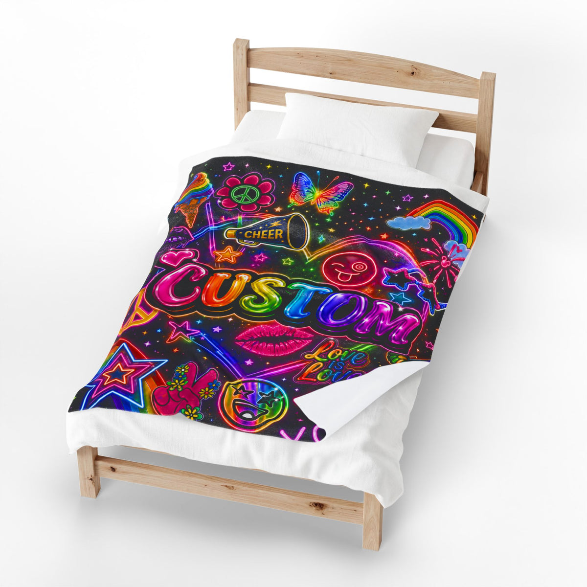 Personalized Favorite Things Blanket — Neon Collage Personalized