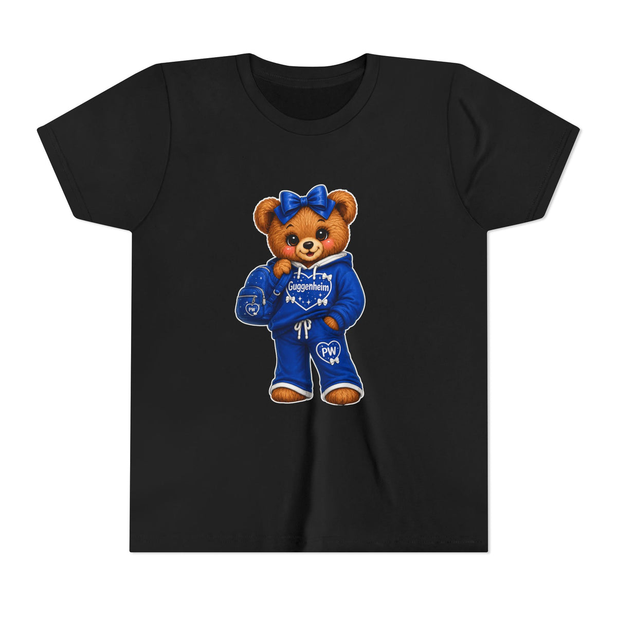 Kids Teddy School Bear Tee — Personalize for Your School/Camp or Team name and colors!
