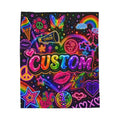 Personalized Favorite Things Blanket — Neon Collage Personalized