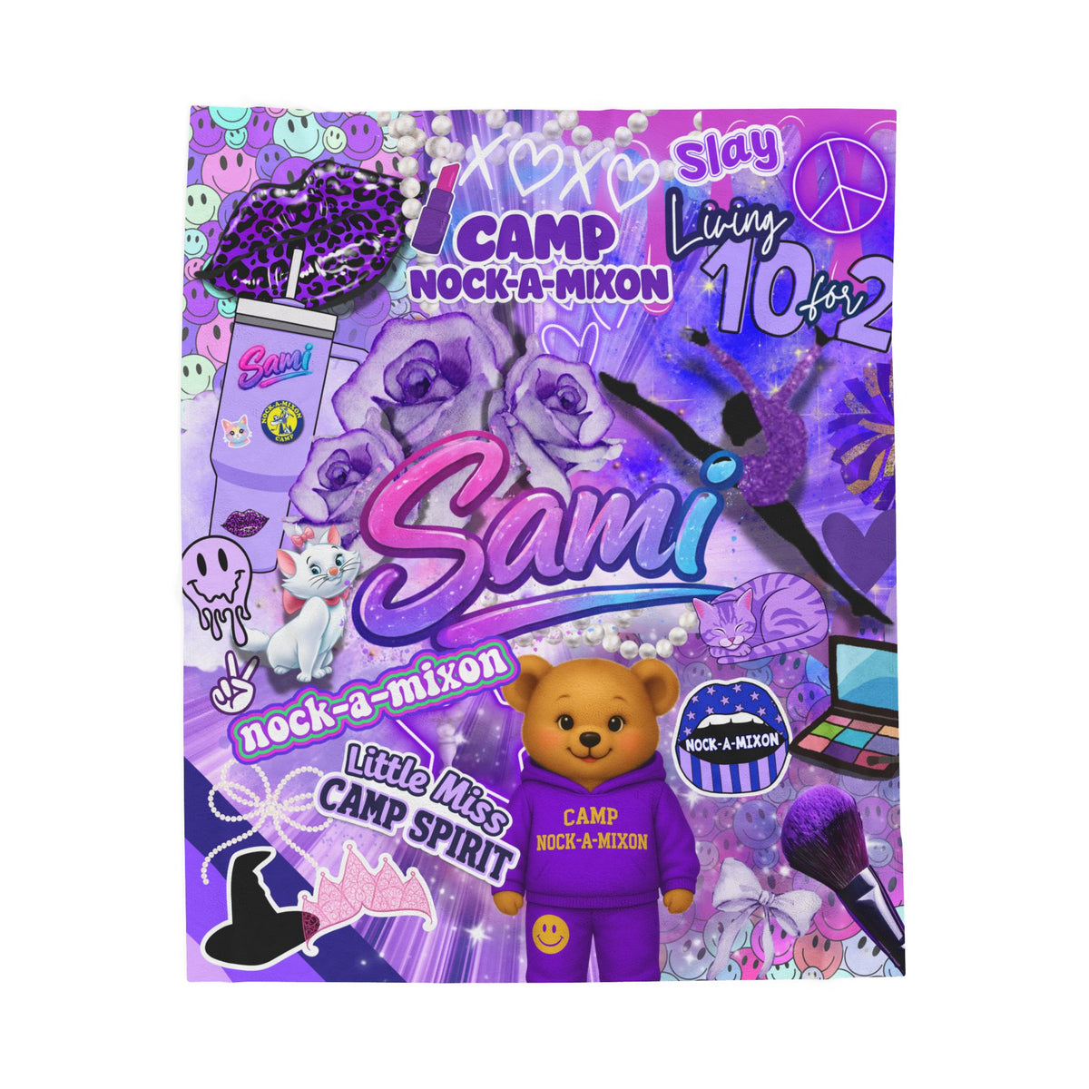 Favorite Color Personalized Blankets - Purple