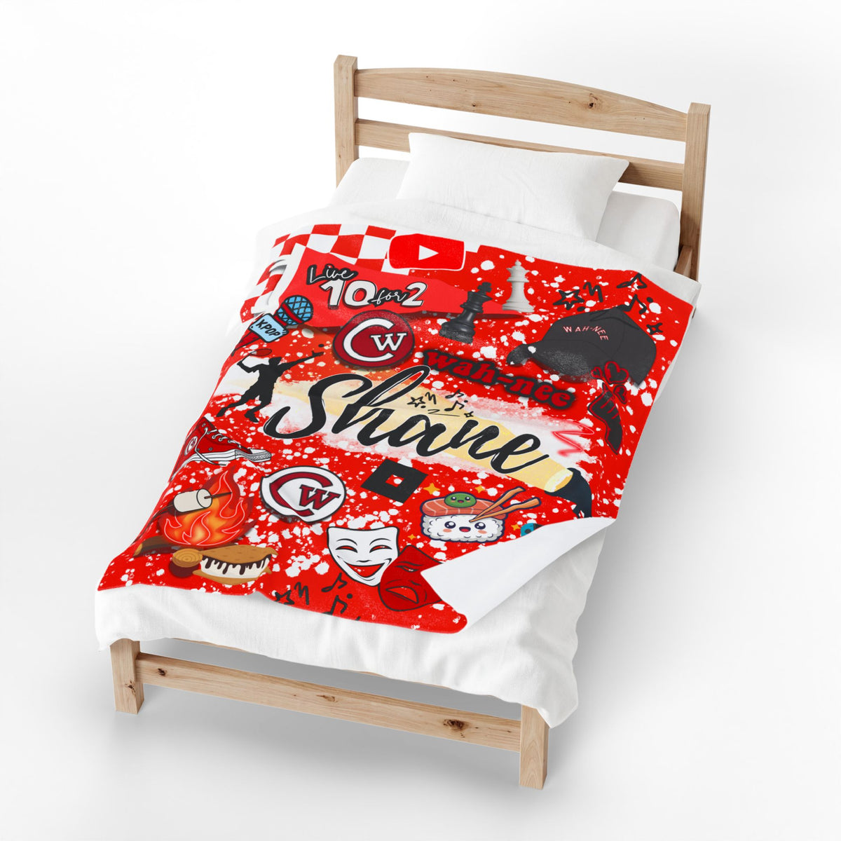Favorite Color Personalized Blanket - Red