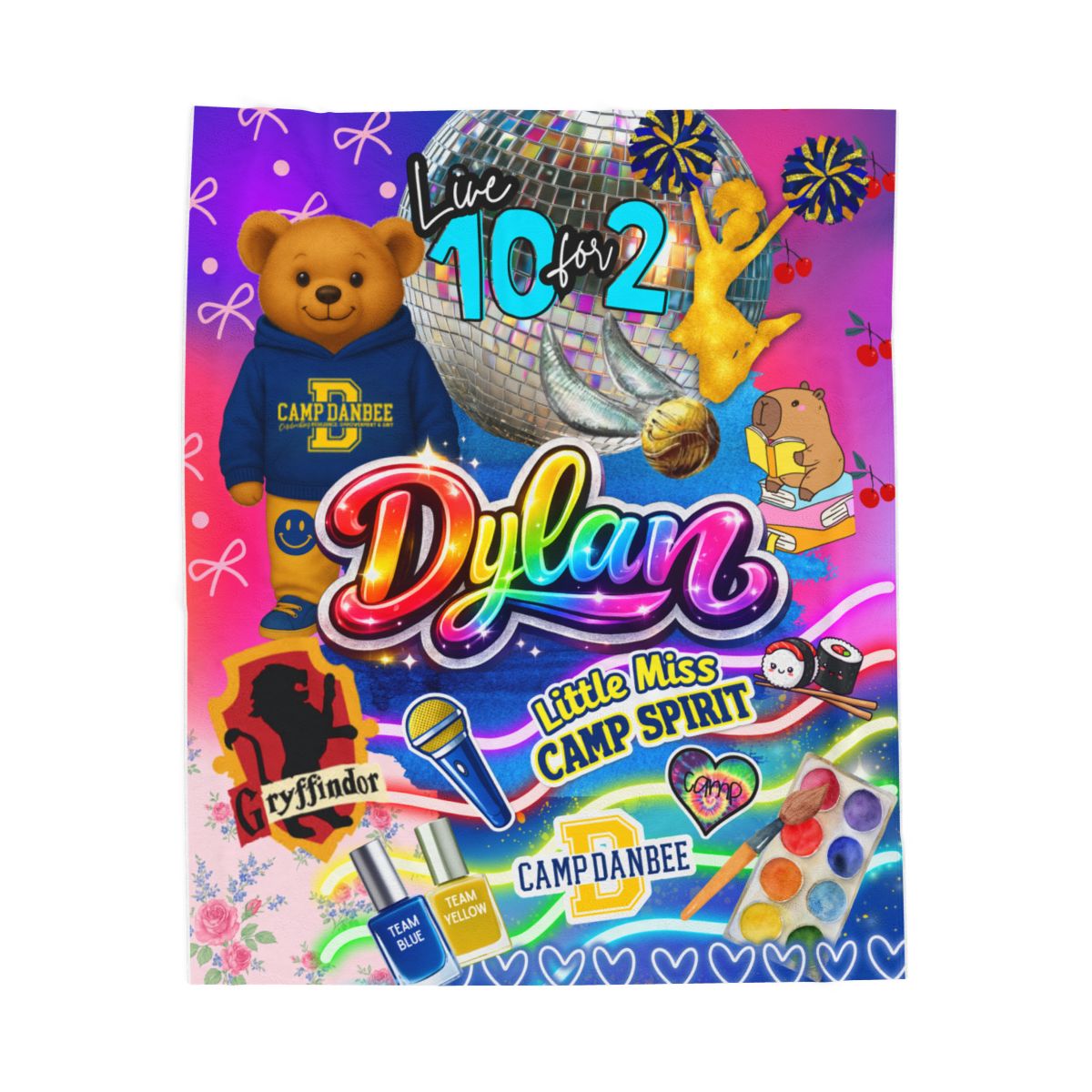 Favorite Things Rainbow Pop! Personalized Blanket