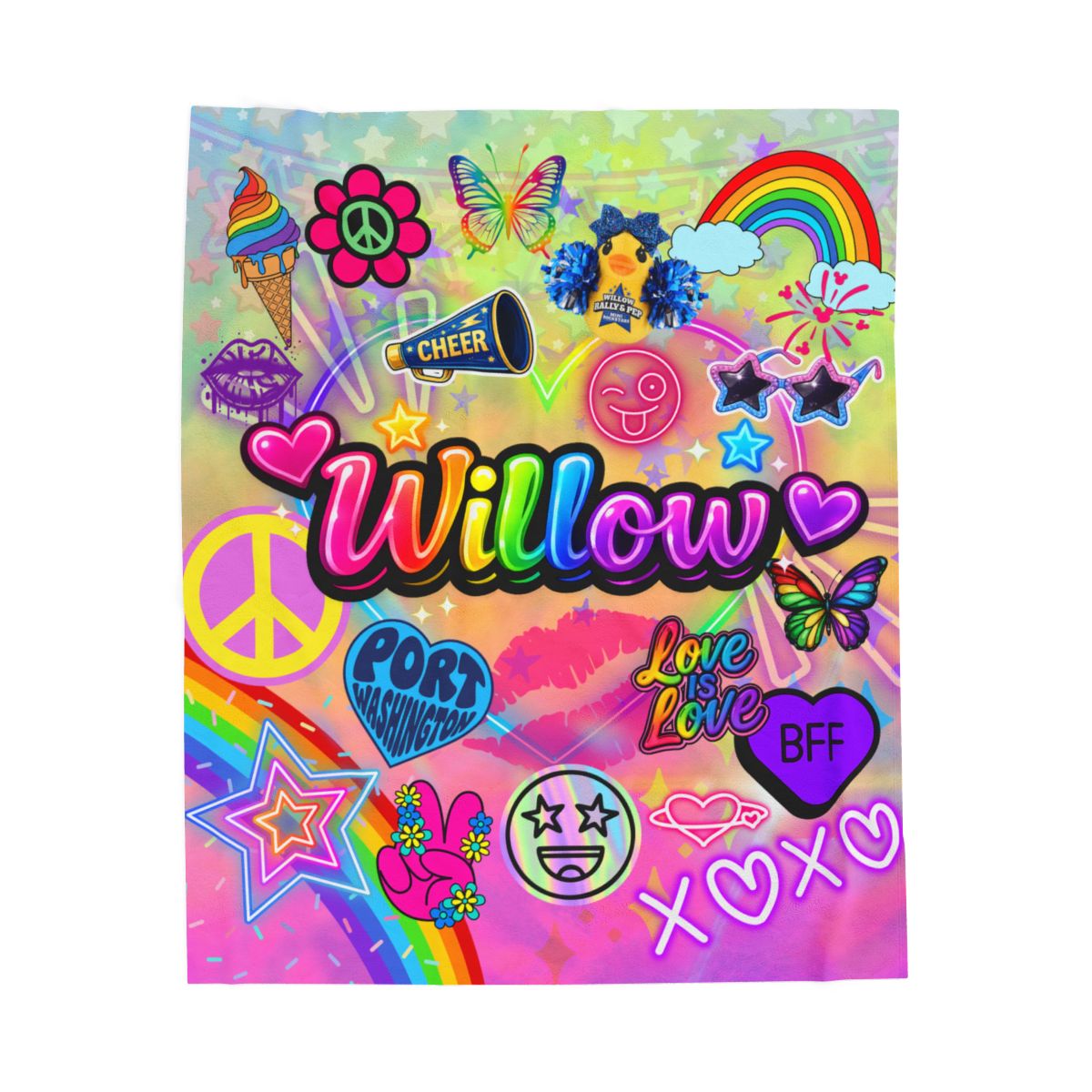 Favorite Things Rainbow Pop! Personalized Blanket