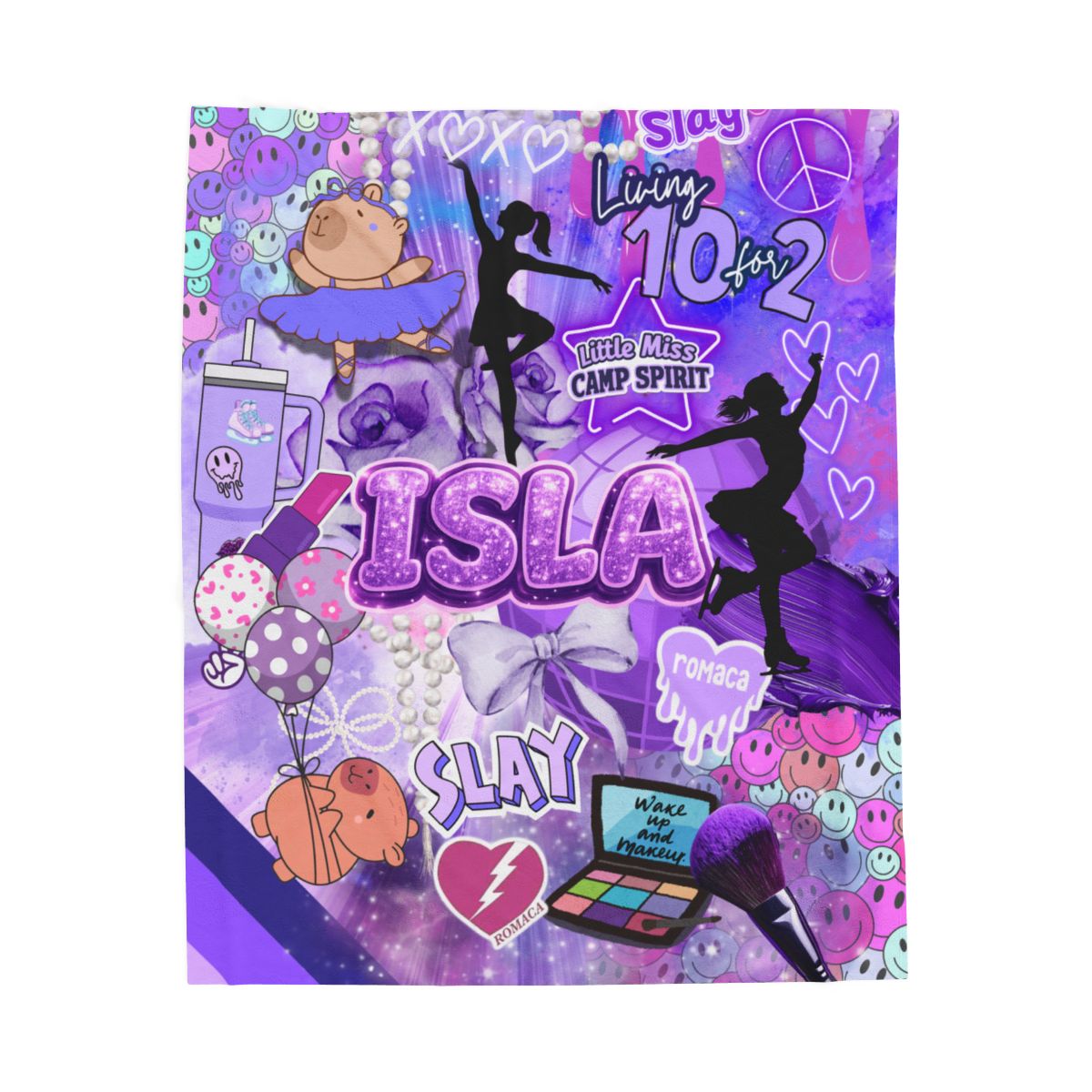 Favorite Color Personalized Blankets - Purple