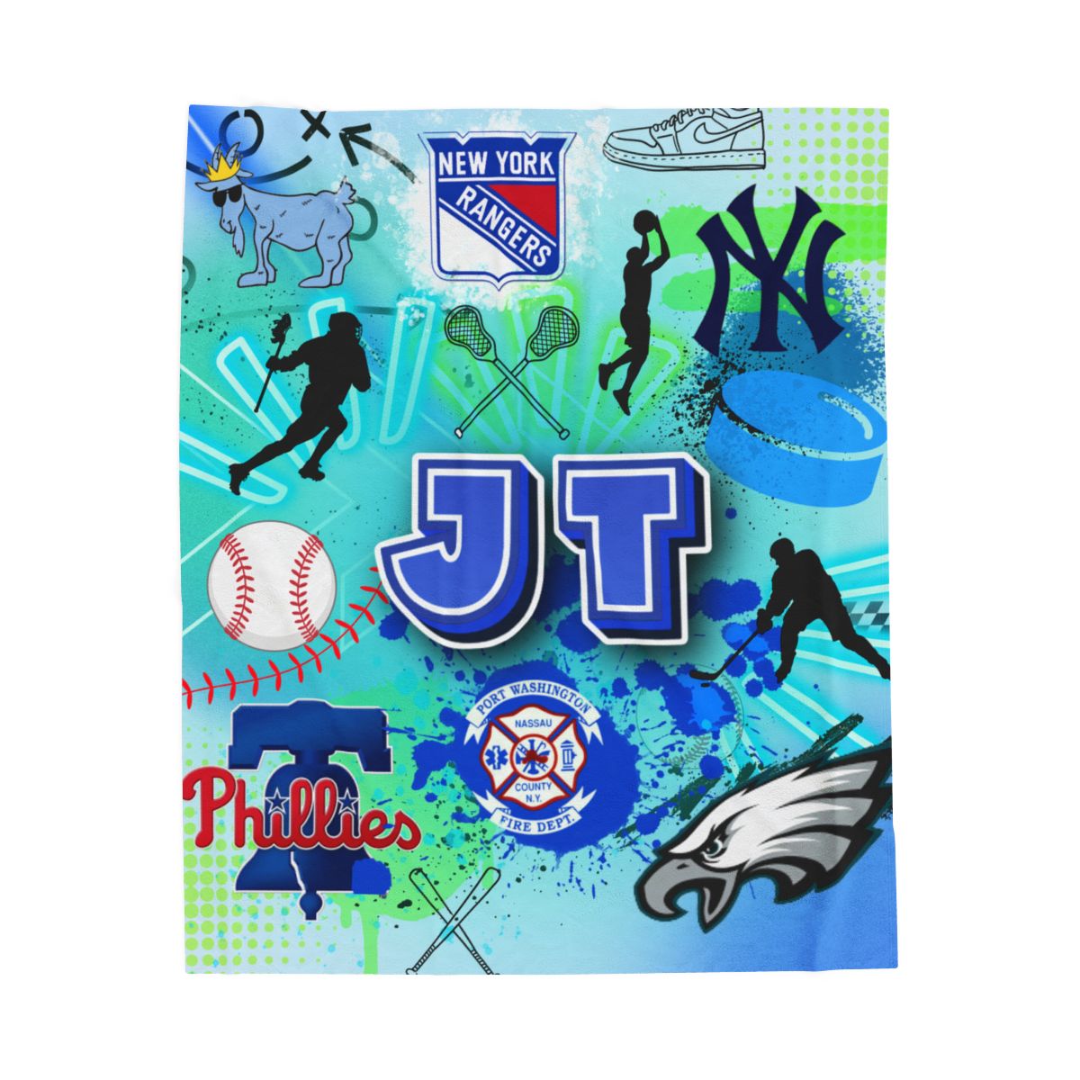 Favorite Color Blue - Personalized Blanket