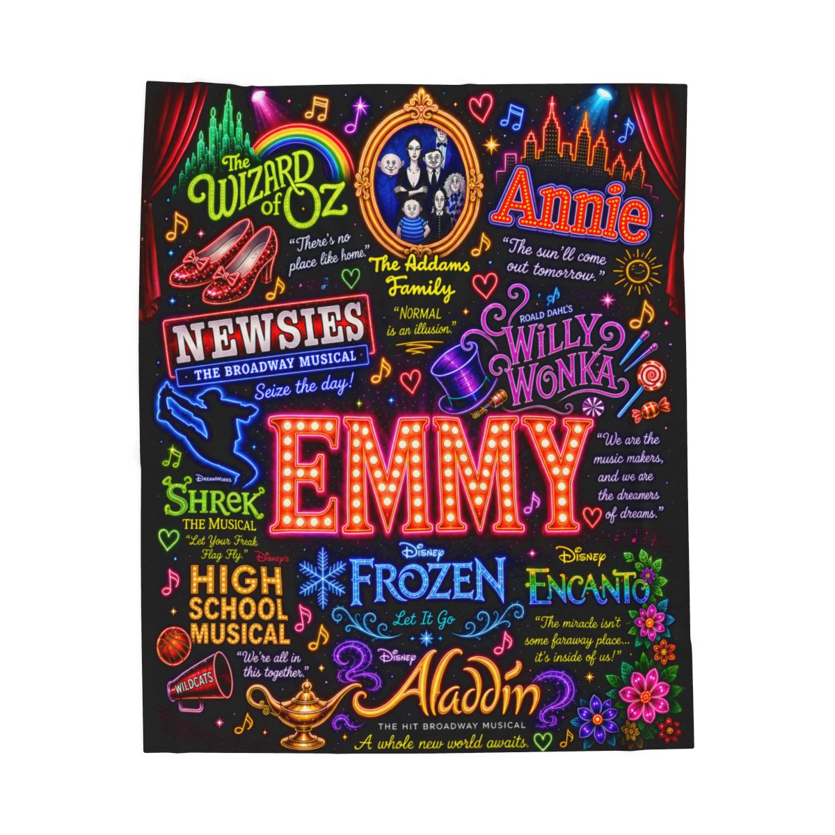 Musical Theatre Edition Personalized Blankets