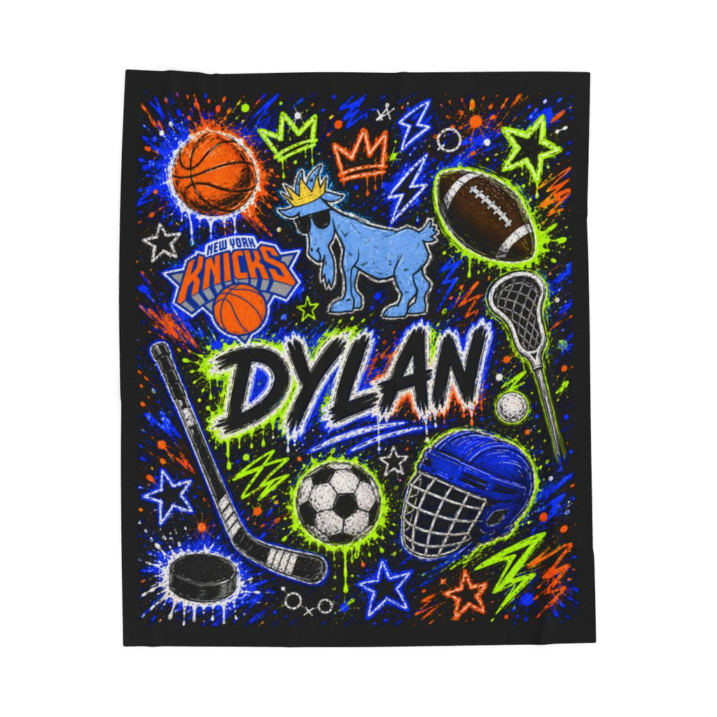 Personalized Favorite Things Blanket — Neon Collage Personalized