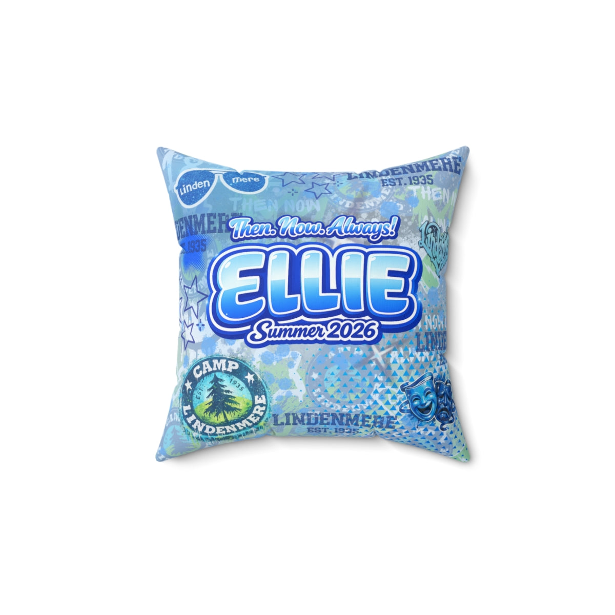 Rainbow Name Riley Pillow | Square Accent Pillow