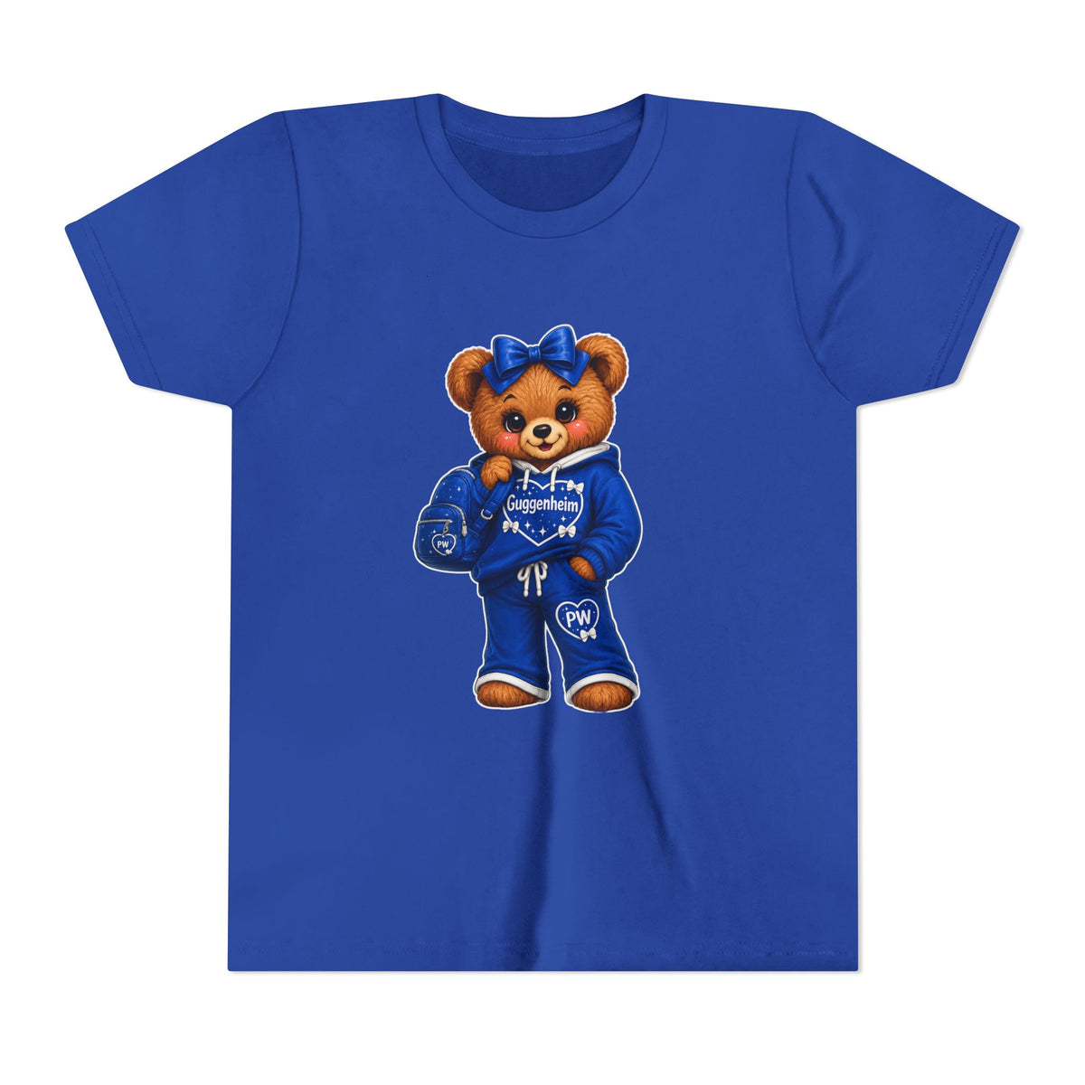 Kids Teddy School Bear Tee — Personalize for Your School/Camp or Team name and colors!