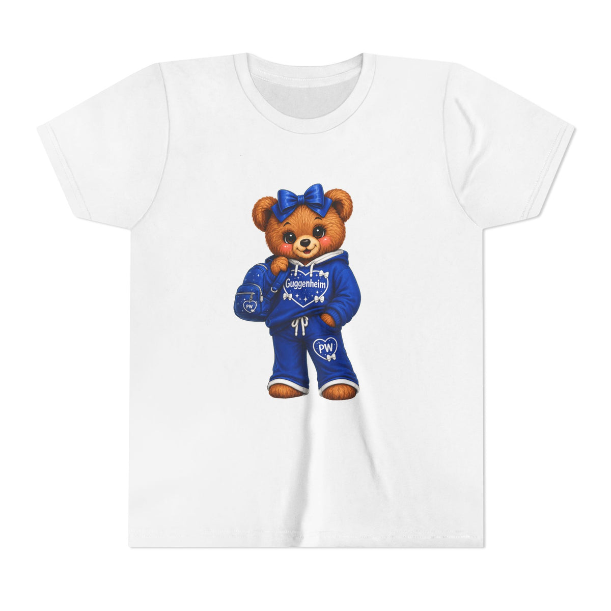 Kids Teddy School Bear Tee — Personalize for Your School/Camp or Team name and colors!