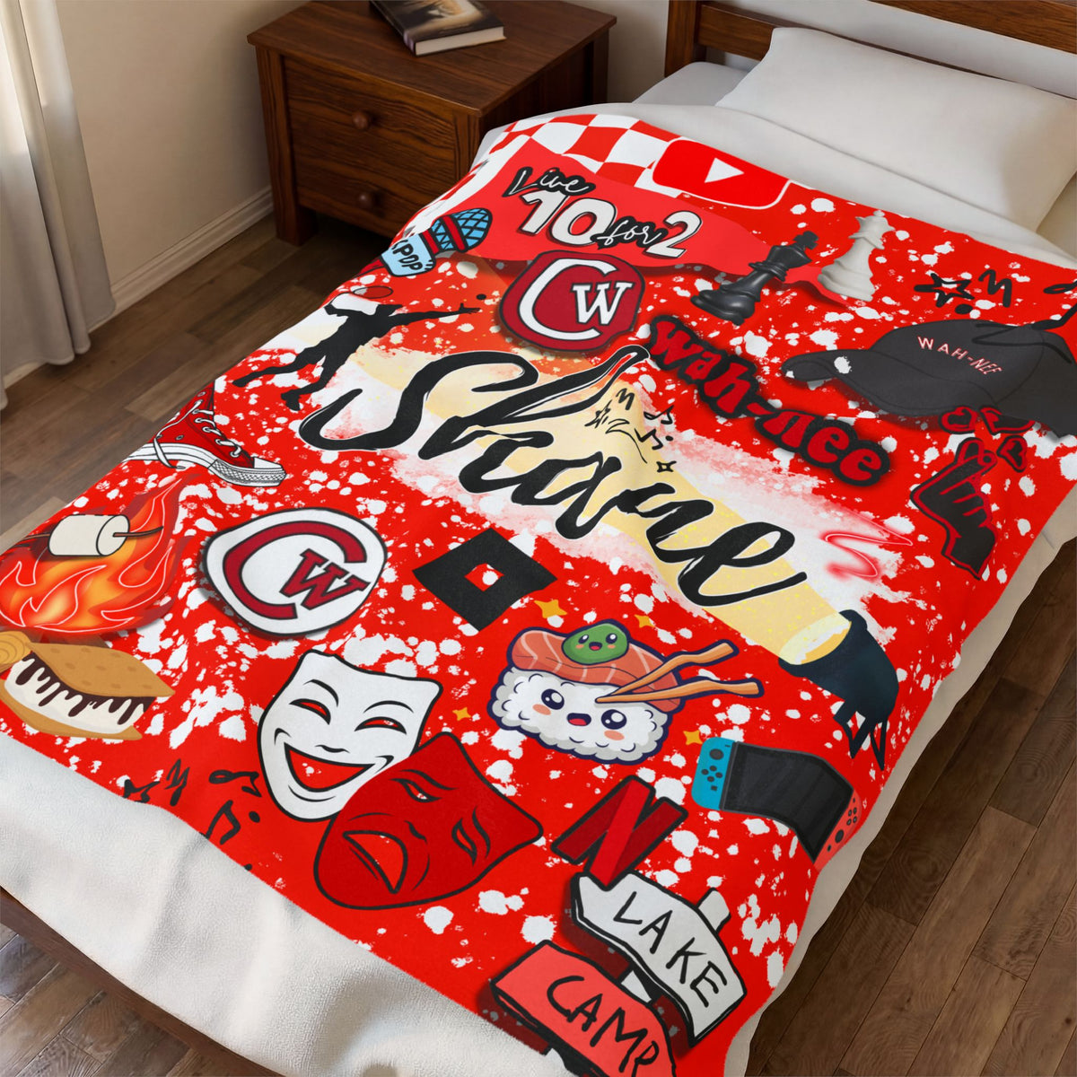 Favorite Color Personalized Blanket - Red