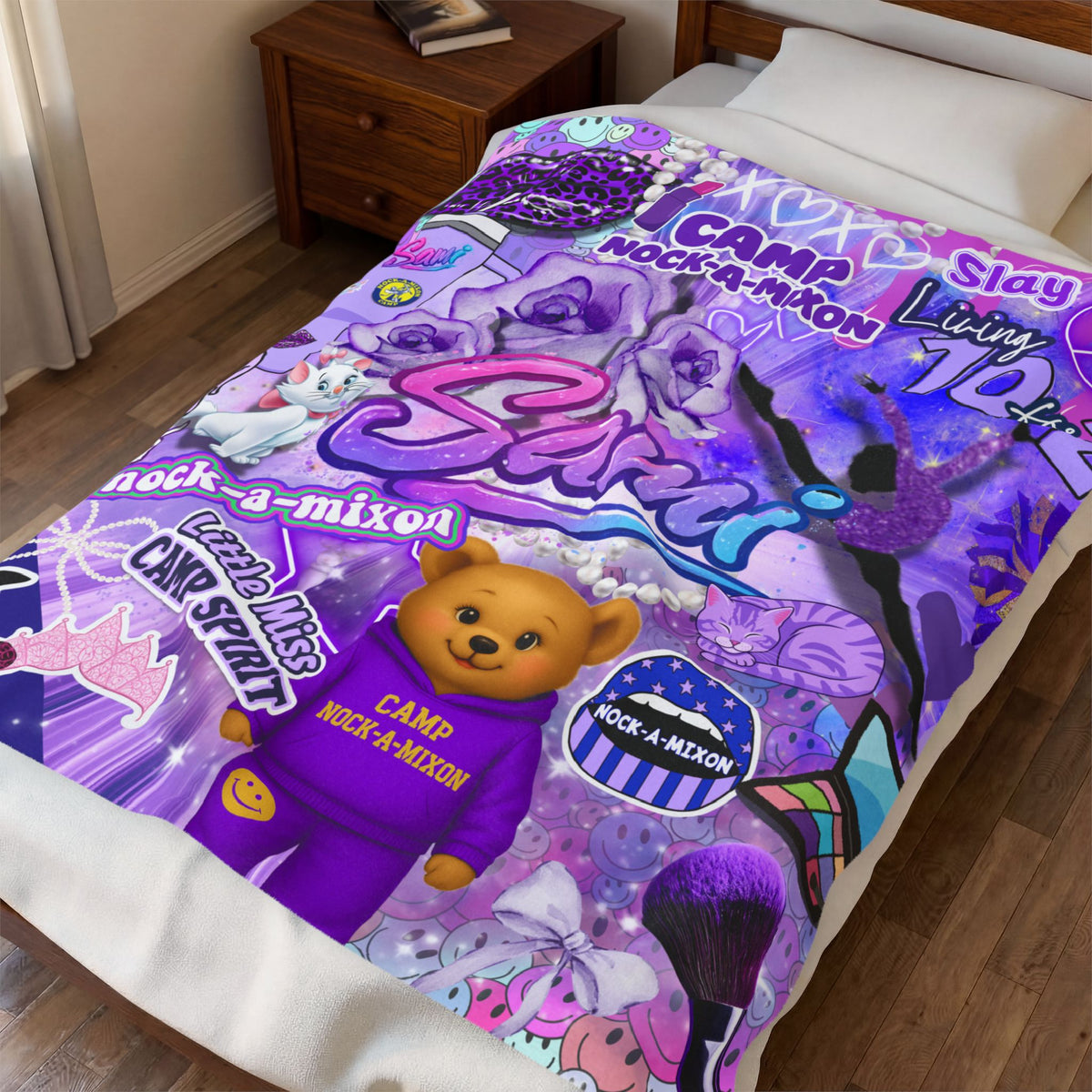 Favorite Color Personalized Blankets - Purple