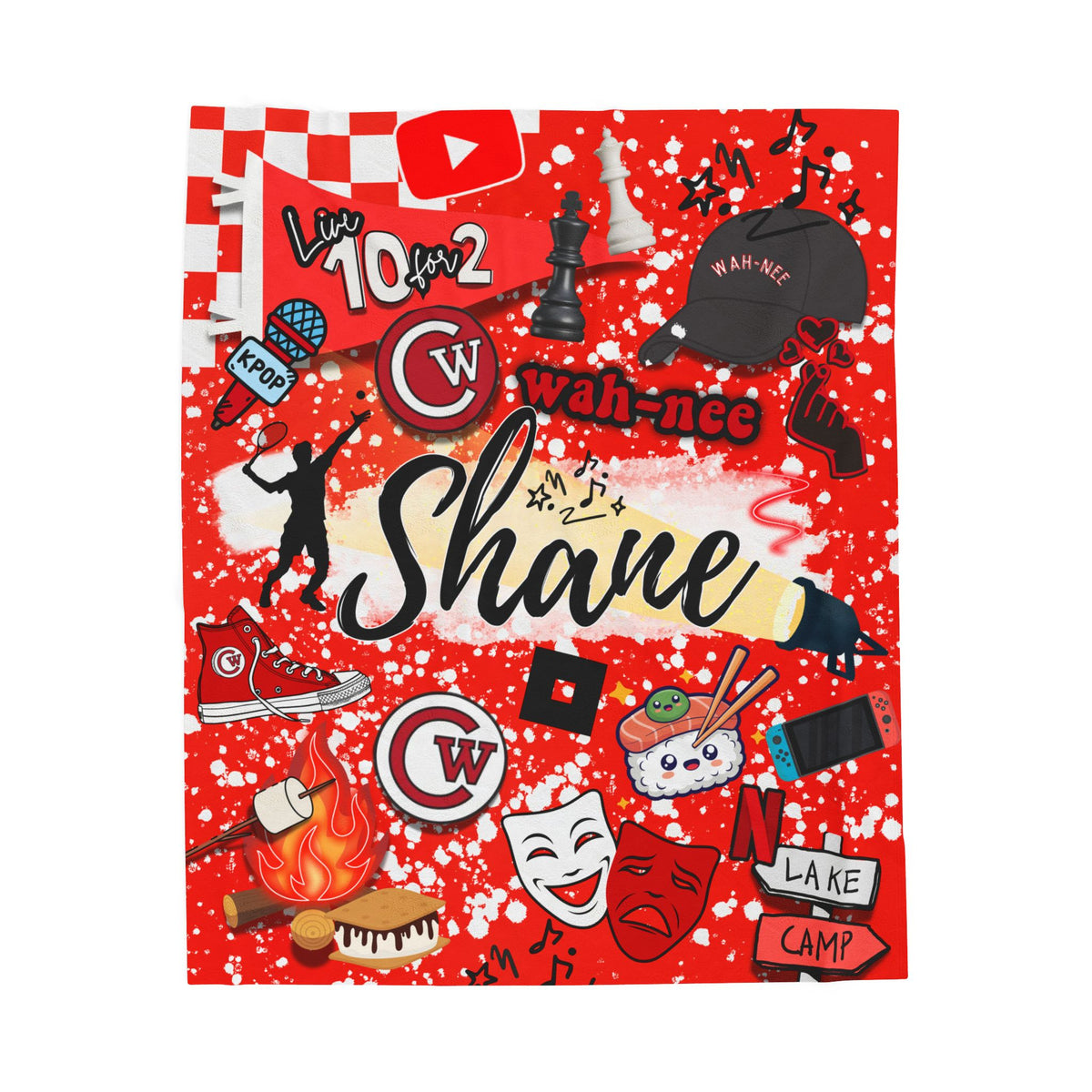 Favorite Color Personalized Blanket - Red