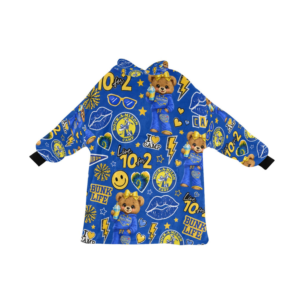 Personalized Camp Blanket Hoodie - Nock-A-Mixon design