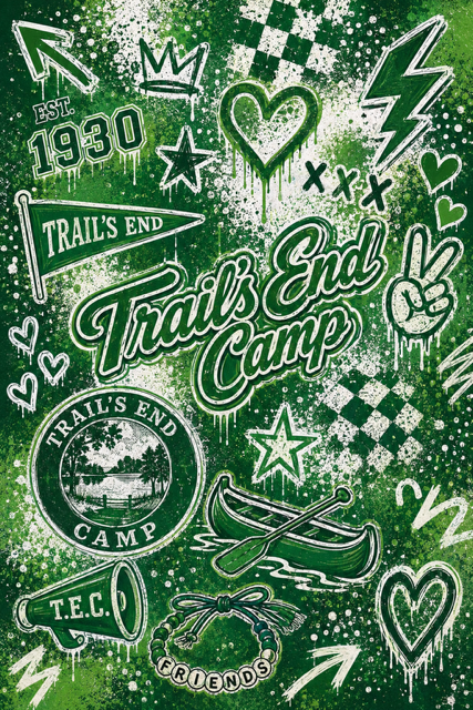 Personalized Camp Spirit Blanket - Graffiti