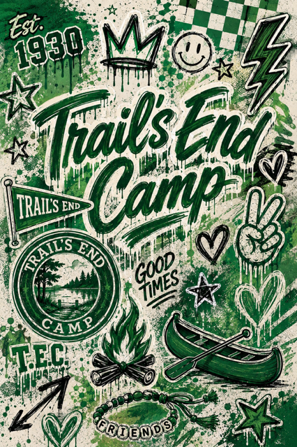 Personalized Camp Spirit Blanket - Graffiti